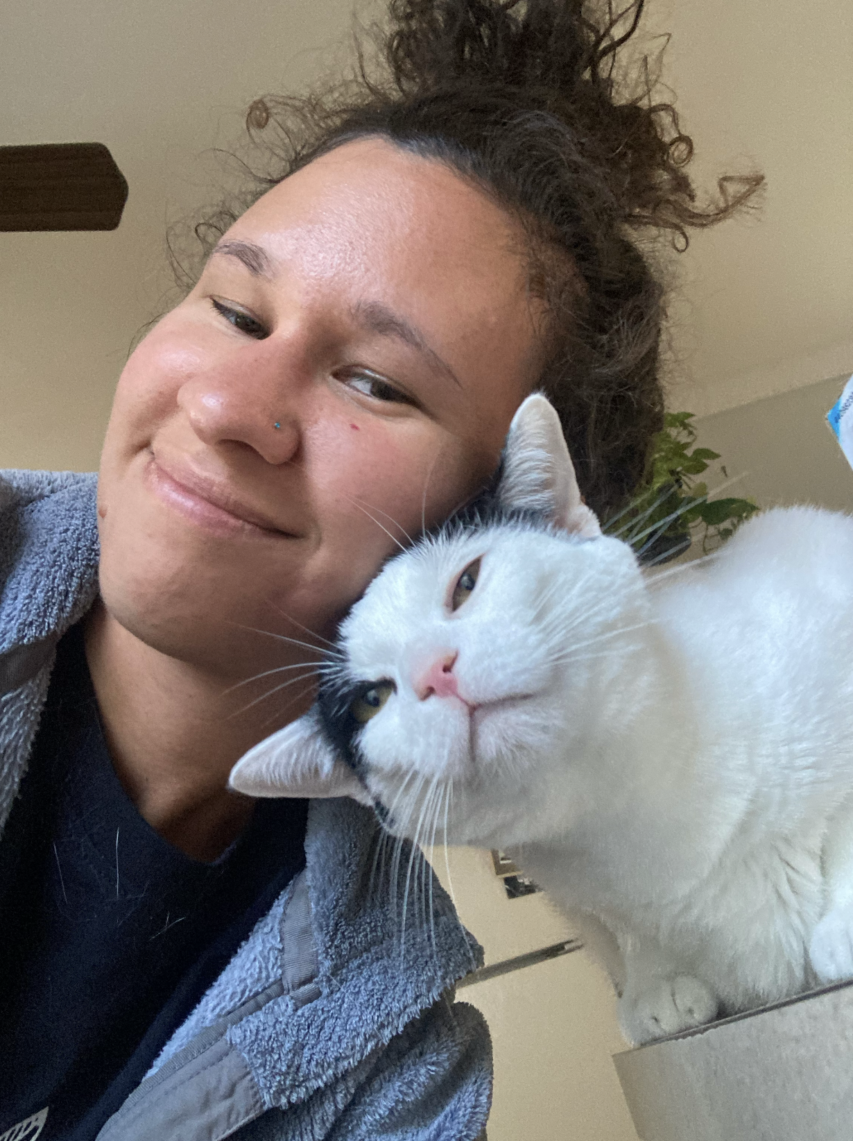 Emma with her cat