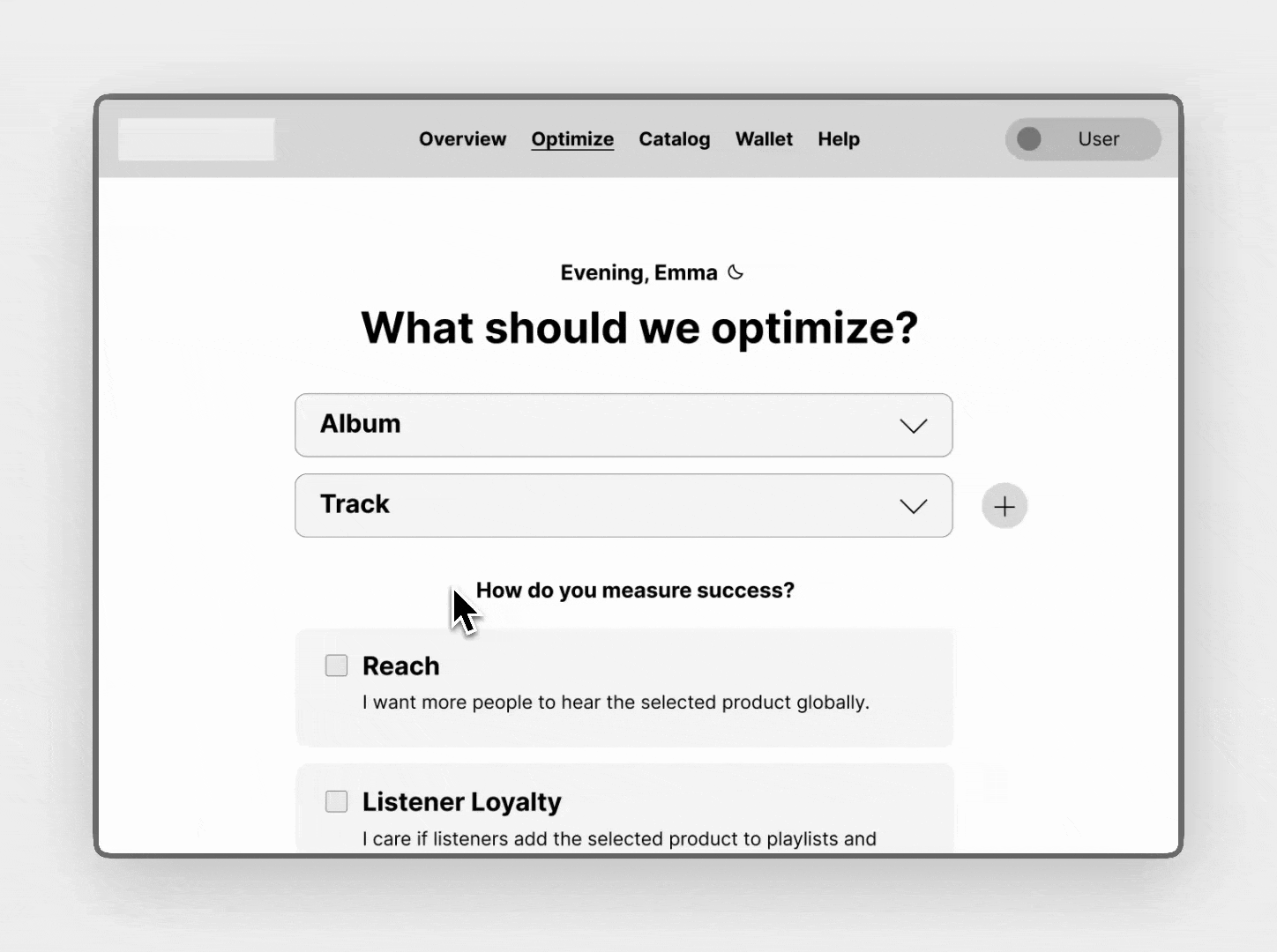 SpaceHeater asks users what they want to optimize and how they measure success, providing clear, actionable guidance instead of raw data dumps